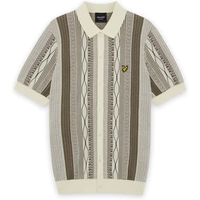 Gebreide jacquard brocade blouse Lyle & Scott
