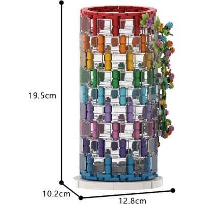 Gobricks MOC Bloemenboeket Vaas Blokken Bouwsteen Leergericht Speelgoed Cadeau Versiering Valentijnsdag
