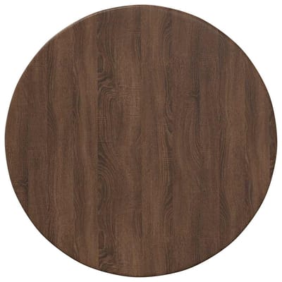 vidaXL Tafelblad Ø 40 x 1,5 cm Rond Bewerkt hout Bruin eiken