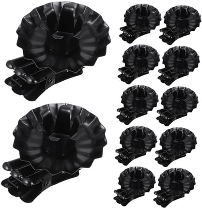 Dailygoods - 20 stuks kaarsenhouders, clips van metaal, voor theelichtjes, kerstboomdecoratie, veelzijdig inzetbare kandelaars voor tafel en feesten, zwarte kleur voor feestelijke gelegenheden