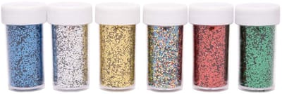 Colorations bioglitter speelgoed set 6 kleuren milieuvriendelijk.
