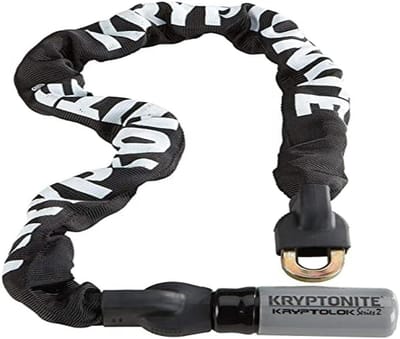 Fiets Ketting - Veiligheidsslot - Fiets Beveiligen - Geborstelde Metaal - 9.5 x 110 cm - Zwart