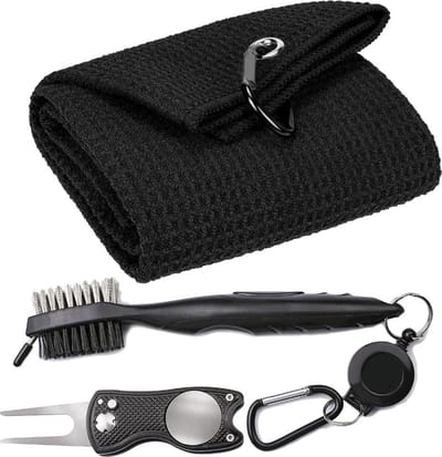 Stripe golf pitchfork, golfhanddoek, golfborstel, golf accessoires set