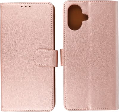 Hoesje Geschikt voor iPhone 16 Plus - Fashion Telefoonhoesje Backcover - Siliconen Hoesje - Roze Goud