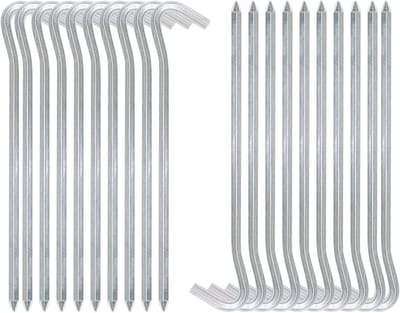 18 cm Tent Haringen - 20 Stuks Aluminium Haringen voor Camping, Stevige Grond, Eenvoudig te Gebruiken en Herbruikbaar