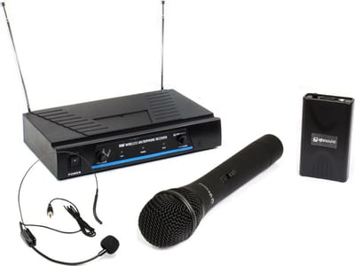 Qtx VHN2 draadloos hand + headset microfoon VHF 174.1 + 175.0MHz