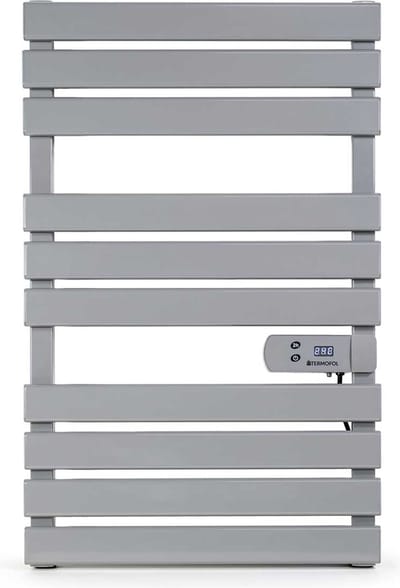 TL-Elektrische badkamer radiator 500Watt zilverkleurig met ingebouwde thermostaat