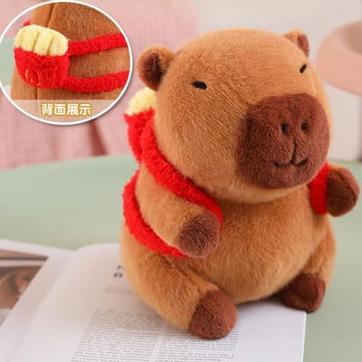 25-45cm Cartoon Brood Capybara Pluche Speelgoed Chips Rugzak Capibara Cosplay Kok Capibara Speelgoed voor Verjaardagscadeaus 25cm