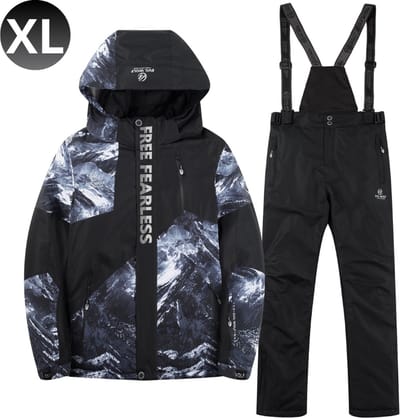 Livano Skipak - SkiBroek - Skijas - Ski Suit - Wintersport - Heren - 2-Delig - Zwart - Maat XL
