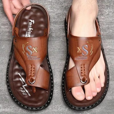 Zomer Jongens' Latex Zachtzool Slippers Strand Sandalen Grote Maat Visgraat Bovenkleding Antislip Pantoffels 38