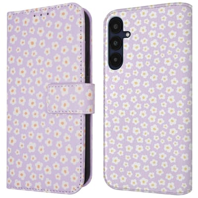 imoshion Hoesje - Geschikt voor Samsung Galaxy A35 - Design Bookcase smartphone - White Daisy