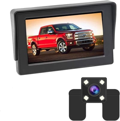 Achteruitrijcamera Kit - Parkeercamera Systeem - Veilig Parkeren - HD Nachtzicht - 43 Inch Scherm - Zwart