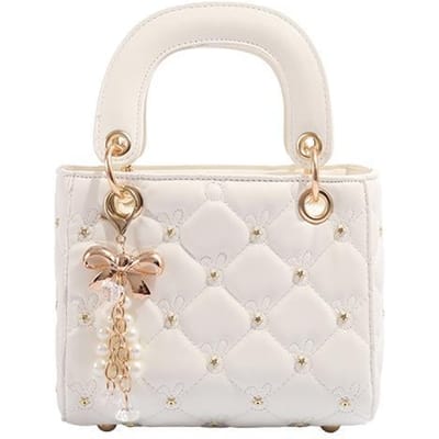Textuur Mode Tas Vrouwelijk Niche Design Crossbody Tas Herfst en Winter Alles Hand Diamantruit Dames Tas Standard white