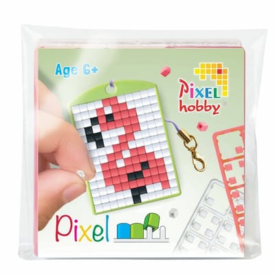 Pixelhobby medaillon startset - flamingo