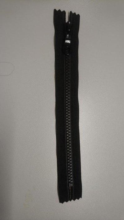 YKK Rits Bloktand Niet Deelbaar 6mm 20cm Zwart
