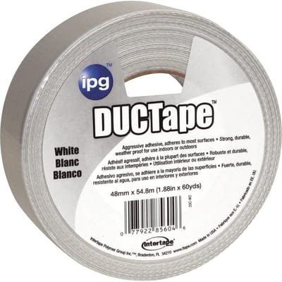 Sterke Witte Ducttape - Robuuste PVC Tape voor Klussen en Reparatie - 45mm x 55m