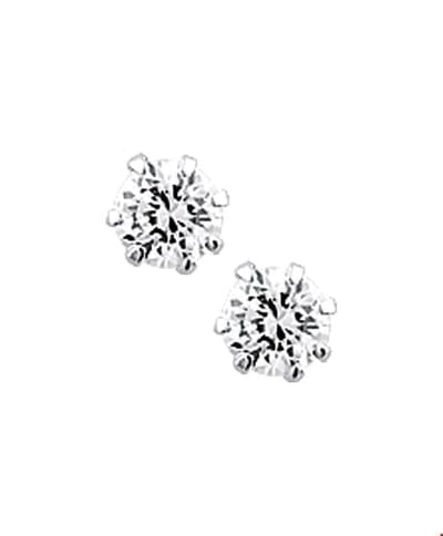 TFT Oorknoppen transparant Zirkonia Zilver Glanzend 4,5 mm