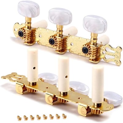 Tuningknoppen voor klassieke gitaar - 2 stuks, stemmechanisme, duurzame plastic constructie, eenvoudig te installeren