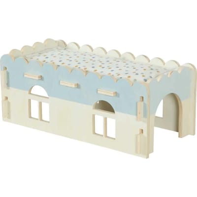 Zolux Houten Huisje Voor Cavia's En Degu's - Kooi Accessoire - 40x21x16 cm