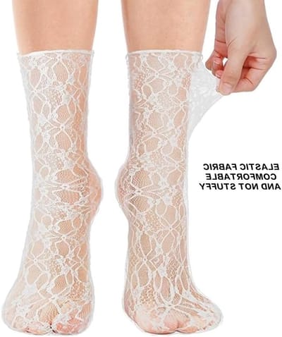 Elegante Vrouwen Kousen met Kant - 4 Paar Hollow Pattern, Ruched en Fishnet Kousen voor Feestelijke Gelegenheden en Dagelijks Gebruik