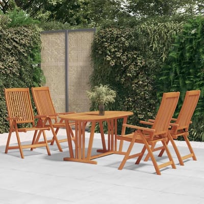 4 Tuinstoelen inklapbaar massief eucalyptushout