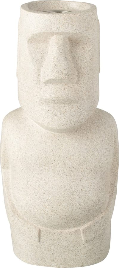 J-Line tafelhaard Bio-Ethanol Moai - cement - grijs