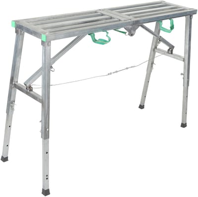 Dailygoods- Werkblad Verstelbaar - Inklapbaar Werkplatform - Aluminium Frame - Maximaal Draagvermogen 200 kg - Multifunctioneel - Ruimtebesparend