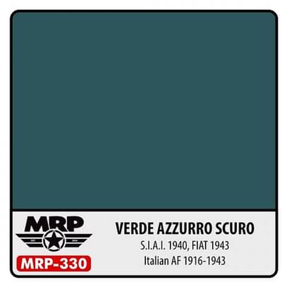 Mr. Paint MRP-330 - Verde Azzurro Scuro – S.I.A.I. 1940, FIAT 1943 (Italian AF 1916-43) – 30 ml verf voor Airbrush & Detailwerk
