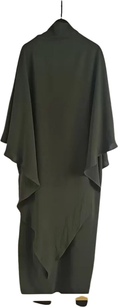 Nivard Islamitische Kleding - Djellaba Dames - Moslim Kleding - Arabisch Dames Kaftan - Alhamdulillah - Legergroen