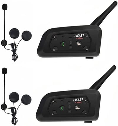 Bluetooth Intercom Set 2 Stuks - Motorfiets Communicatie Systeem tot 1200M