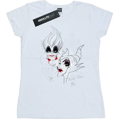 Disney Dames/Dames Wicked Villains Katoenen T-Shirt (Wit)