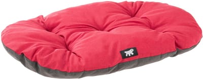Ferplast Relax Hondenbed, Hondenkussen, Kattenkussen, Hondenmat voor Kennels en Auto's – Wasbaar – Gemaakt van Katoen met Zachte Vulling, 100 x 63 cm. Rood