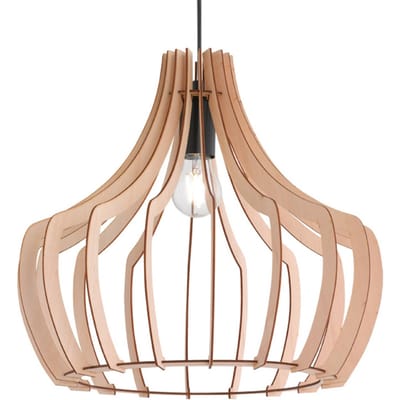 REALITY WOOD - Hanglamp - Houtkleur - E27 - Binnenverlichting