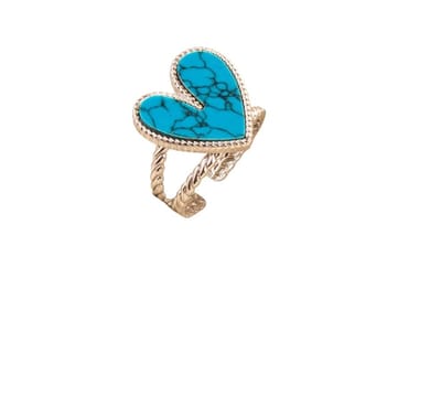 Ring - sieraad - verstelbaar - accessoire - hartje - marmer effect - vakantie - festival - zomer - hip - dames - cadeau – valentijn – cadeau