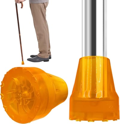 Verstelbare wandelstok accessoires, set van 2, antislip, stabiele vervangende punt, duurzaam TPE materiaal, voor extra grip en comfort
