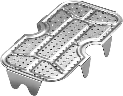 Stoomschaal RVS - Stoominzet Stoommand - Gezond Koken - Multifunctioneel Design - 15.3 x 8.5 x 2.2 cm - Zilverkleurig