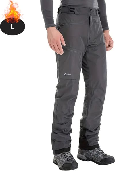 Livano Skibroek - Skipak - Snowboard Broek - Winterbroek - Sneeuwbroek - Heren - Wintersport - Grijs - Maat L