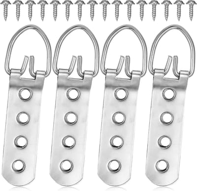 4 stuks fotohangers voor zware foto's, D-ring hangers, spiegels en kunstwerken ophangen