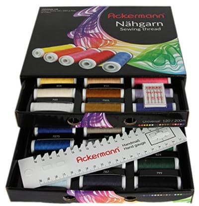 Naaigarenbox Polyester Zwart 23 x 20 x 7,5 cm