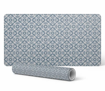 Bureauonderlegger voor grafisch ontwerpers en vormgevers, bloemenmotief, 120x60 cm