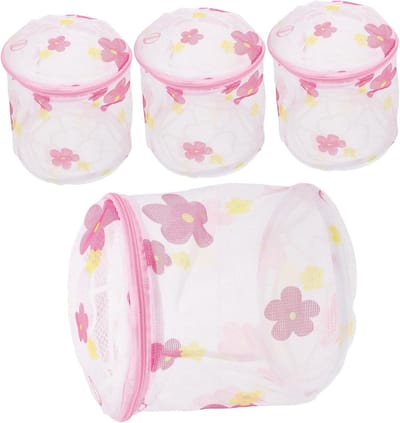 Wasmandjes Set - Kledingbeschermers Fijne Waszakken - Delicate Kleding Wassen - Zipper Bescherming - 4 Stuks - Willekeurig