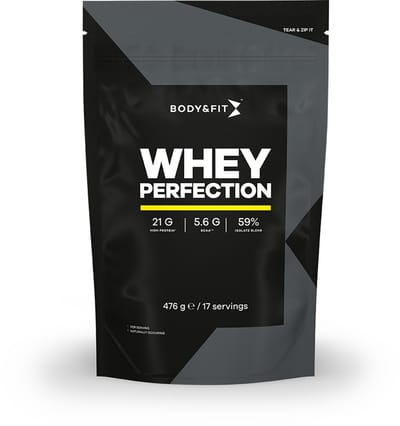 Body & Fit Whey Perfection - Proteine Poeder / Whey Protein - Eiwitpoeder met BCAA - Eiwitshakes - 476 gram (17 shakes) - Banaan