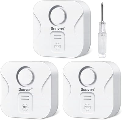 Watermelder - Watersensor Alarm - Lekkage Detectie - 100 dB Luid Geluid - 3 Stuks - Wit