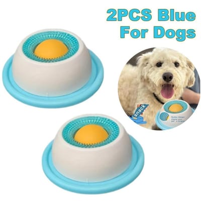 Likspeelgoed Voor Honden Interactief Hondenspeelgoed Slow Feeder Voerdispenser Voor Puppy Training Verrijking Kat Voeding Bench Accessoire pastelblauwe kleur