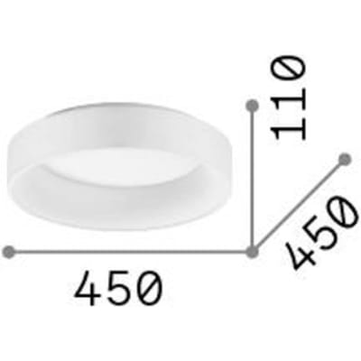 Ideal Lux plafondlamp Ziggy, zwart, Ø 45 cm, metaal