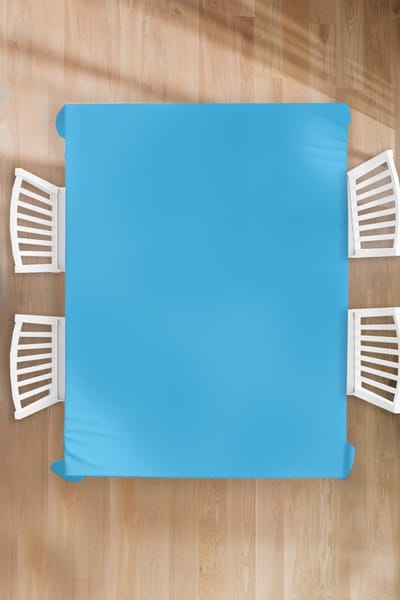 Tafelkleed - Tafellaken - 180x240 cm - Blauw - Licht - Kleuren - Binnen en Buiten