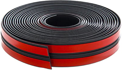 Dailygoods- Afdichting Rubber 4 m x 19 mm - Afdichtingsstrip - Voorruitafdichting - Deurafdichting - Waterdicht - Geluidsreductie - Rubberen Strip
