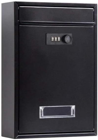 Brievenbus - Postkast - Post Ontvangen - Afsluitbare Beveiliging - 32cm Hoog - Zwart