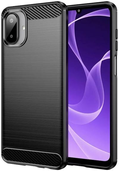 Hoesje geschikt voor Samsung Galaxy A07 4G - Techsuit Carbon Silicone Back Cover - Zwart