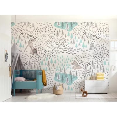 Fotobehang Woodland Bambi - Meerkleurig - 2,80m X 400cm